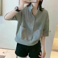 ราคา เสื้อกันหนาวผู้หญิง มาใหม่ เสื้อกันหนาวมีฮู้ด สไตล์เกาหลี ครึ่งซิป อเนกประสงค์ เสื้อสวมหัวพักผ่อน เสื้อยืดแขนสั้น เสื้อกันหนาวแฟชั่น บาง สำหรับผู้หญิง ฤดูร้อน 2025 (1731493495638951869)