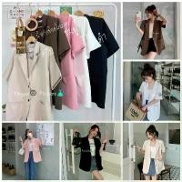 ราคา (YY) เบเซอร์สูทแขนสั้น เสริมฟองน้ำที่บ่า ใส่ทำงาน ใส่คลุมได้ เสื้อผ้าสาวอวบอ้วน พลัสไซส์ ไซส์ใหญ่ Clothing ผู้หญิง Women แจ็กเก็ต ชมพู เสื้อกันหนาวผู้หญิง เสื้อกันหนาวไซส์ใหญ่ (1731361585337502033)