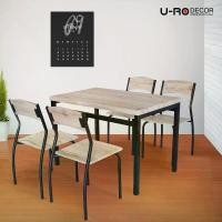 ราคา U-RO DECOR รุ่น SONOMA ชุดโต๊ะรับประทานอาหาร ( โต๊ะ 1 ตัว + เก้าอี้ 4 ตัว ) ยูโรเดคคอร์ ชุดโต๊ะกินข้าว 4 ที่นั่ง โต๊ะกินข้าว เก้าอี้กินข้าว dining set dining table chair (1729583780333652191)