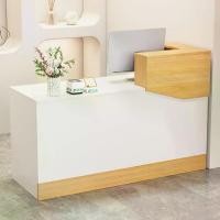 ราคา เคาน์เตอร์แคชเชียร์ แคชเชียร์คิดเงิน เคาน์เตอร์คิดเงิน เคาน์เตอร์คิดตัง ประกอบง่าย ไม้หนาแข็งแรง ทนทาน กันน้ำ มีชั้นสำหรับวางของได้เยอะ โต๊ะ เก็บ (1731452908164712069)