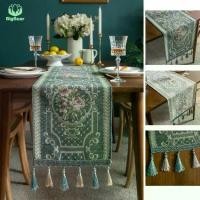 ราคา ผ้าคาดโต๊ะ ดีไซน์หรูหรา สไตล์นอร์ดิก มีพู่ วัสดุ Chenille ลายดอกไม้ เหมาะสำหรับโต๊ะอาหาร โต๊ะกาแฟ ตกแต่ง มีให้เลือก 4/6/8/10 ที่นั่ง แผ่นรอง โต๊ะ กัน น้ํา พลาสติก ใส ปู โต๊ะ (1731555094985344233)