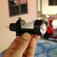 ราคา สินค้าจัดส่งในไทย ไฟหน้ามอเตอร์ไซค์ ไฟหน้ารถยนต์ ขั้ว h4 ปลั๊กสามขา ไฟหน้ามินิ โปรเจคเตอร์ led แสงมีคัทออฟ (1732274796297554916)