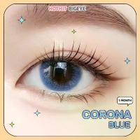ราคา Candylens คอนแทคเลนส์ รุ่น Corona สีฟ้า พร้อมส่งแบบปกติ และค่าสายตาสั้น 0.00-2.75 (1729552597348943901)