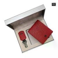 ราคา Guy Laroche Giftset กระเป๋าสตางค์พับสั้น + พวงกุญแจ รุ่น MGG0081 - สีแดง (1731467713275005225)