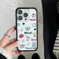 ราคา จัดส่งภายใน24ชมการ์ตูน กราฟฟิตี ดาว เคส iPhone 14 15 pro max เปลือกฟิล์ม สีขาว หวานสวย case for 12 13 เคสไอโฟน COD (1731710270079403397)
