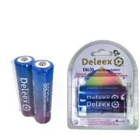 ราคา ถ่าน Lithium Battery 18650 ถ่านชาร์จ แบตเตอรี่ 1แพ็ค บรรจุ 2 ก้อน ถ่าน Deleex Rechargeable ถ่านชาร์จได้ 8800mAh Li-ion 18650 3.7V (1732175654972197394)