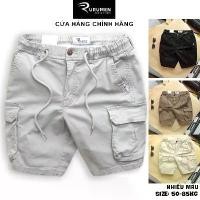 ราคา กางเกงขาสั้นผู้ชาย สีกากี มีกระเป๋า ไซส์ใหญ่ ยืดได้ มีสีกากี สีดำ ครีม และสีเทา ทำจากหนังวัว RURUMEN (1731659368999126668)