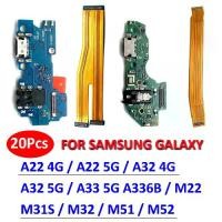ราคา ปลั๊กชาร์จขั้วต่อ USB, 20 ชิ้น, สายเคเบิล Flex เมนบอร์ดหลัก, สำหรับ Samsung Galaxy A22, A32 4G, A33 5G, 4G M22, M31S, M32, M325F, M51, M52, ดีที่สุด (1729978572882085948)