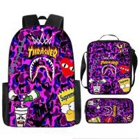 ราคา กระเป๋าเป้ มาใหม่ ดีไซน์ฉลาม ชุดสามชิ้น ลายการ์ตูน เหมาะสำหรับนักเรียนชั้นประถมศึกษา กล่องดินสอ กระเป๋าเป้อเนกประสงค์ แฟชั่น กระเป๋าเป้เด็ก (1731600288711477068)