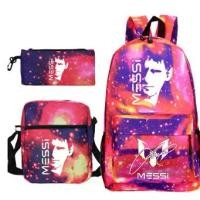 ราคา กระเป๋าเป้ Lionel Messi Leo Messi, กระเป๋านักเรียนสำหรับนักเรียน, กระเป๋าสะพายไหล่, กล่องดินสอ, ชุดสามชิ้น (1731558489416828124)