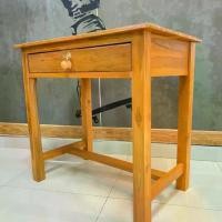 ราคา โต๊ะทำงานมีลิ้นชัก+กุญแจ ไม้สัก ขนาดประมาณ 80*50*75 ขัดเคลือบพ่นสีสัก โต๊ะไม้สัก โต๊ะทำงาน โต๊ะนั่ง โต๊ะนักเรียน โต๊ะเขียนหนังสือ (1730428300780604093)