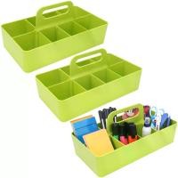 ราคา ออแกไนเซอร์ตู้เก็บของ 3 ชิ้น/เซ็ต ที่เก็บของตั้งโต๊ะ มีหูหิ้ว 17x33x8 ซม./6.7x13x3 นิ้ว ที่เก็บของแบบพกพา มี 8 ช่อง สำหรับห้องน้ำ ของกระจุกกระจิก กุญแจ พกพาสะดวก ตะกร้าเก็บของ (1731384802605827143)