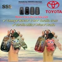 ราคา ฝาครอบกุญแจรีโมทอัจฉริยะสำหรับรถยนต์ Toyota พร้อมโซ่ป้องกัน ที่ใส่พวงกุญแจ เหมาะสำหรับ Toyota corolla cross และ corolla altis ฝาครอบกุญแจสำหรับ Toyota pruis C-HR เปลือกสีไล่โทนสี (1732321981992438604)
