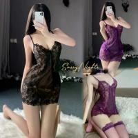 ราคา พร้อมส่งในไทย ชุดนอนไม่ได้นอน ชุดนอนเซ็กซี่ ชุดนอนลูกไม้ซีทรู บางเบา สวมใส่สบาย มี 2 สี ม่วง ดำ ชุด ผูกมัด กุญแจ มือ (1731673318501025067)