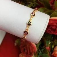 ราคา สร้อยข้อมือทองลายนะโม ความยาว 6.5 - 7 นิ้ว ทองหุ้ม ทองปลอม ทองชุบ ฟรีถุงกำมะหยี่ หุ้ม คอ ผู้หญิง เชือกร่ม โหลสุ่ม เครื่องประดับ พวง กุญแจ คู่ พระ เลี่ยม ถัก แขวน ตะกรุด (1731578962879285189)