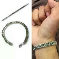 ราคา สร้อยข้อมือ โซ่ sss เลสเงิน สแตนเลสแท้100% โซ่ โซ่ข้อมือ เลสข้อมือ ข้อมือ กำไล ข้อมือผู้ชาย (1729439425887832469)