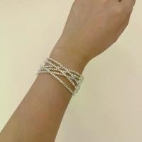 ราคา สร้อยข้อมือเจ้าสาว แฟชั่น หลายชั้น เปิด ประดับพลอยเทียม ยางยืด ฝังเพชร กำไล (1731393764874421406)