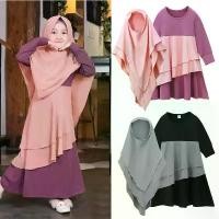 ราคา ชุดเดรสลูกไม้นัวเนียแขนยาวสำหรับเด็ก + ที่คาดผม ชุดทูพีซสำหรับเด็กผู้หญิง ชุดละหมาด เด็กมุสลิมอิสลาม จิลบับ ชุดฮิญาบ Salat Masjid 2 ชิ้น (1730156401884629958)