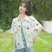 ราคา เสื้อเชิ้ตพิมพ์ลายฮาวาย มาใหม่ สำหรับผู้หญิง สไตล์ฮ่องกง สันทนาการ ทรงหลวม ชายหาด ลายดอกไม้ แขนสั้น เรียบหรู เสื้อชีฟอง เสื้อเชิ้ตสีขาว แฟชั่น เสื้อฮาวายสีพื้นผู้หญิง (1730227812606118190)