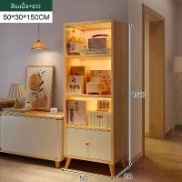 ราคา ชั้นวางหนังสือ ชั้นวางหนังสือพร้อมลิ้นชัก ขาไม้ ชั้นวางหนังสือสไตล์มินิมอล ตู้เก็บของแบบเรียบง่าย ชั้นวางของ (1732034068840418026)