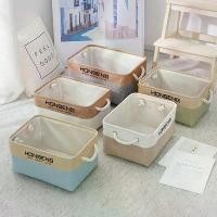 ราคา ตะกร้าเก็บผ้าลินิน ชุด 3 ชิ้น วัสดุผ้า เหมาะสำหรับชั้นวางของ ตกแต่ง ตู้เสื้อผ้า ชั้นวางหนังสือ ตะกร้าใส่ของเล่น ตะกร้า คิตตี้ น่ารัก ๆ กระบุง (1731526411915592819)