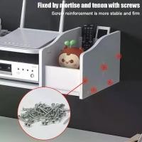 ราคา ชั้นวางของสองชั้น, ติดผนัง, กล่องเก็บของอเนกประสงค์, เหมาะสำหรับ WiFi, DVD, และทีวี, N9T1, 1 ชิ้น (1732097508264610590)