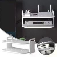 ราคา ชั้นวางของสองชั้น, ติดผนัง, สากล, สำหรับกล่องใส่ WiFi DVD และทีวี, ชั้นวางของ, 1pc, F7Z6 (1732060535904438852)