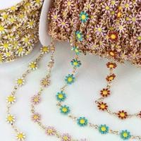 ราคา โซ่ดอกไม้เดซี่ สีสันสดใส โซ่ทองเหลืองชุบทองและเงิน สำหรับทำเครื่องประดับ โซ่ลายดอกไม้น้ำมัน เหมาะสำหรับผู้หญิง สร้อยคอและสร้อยข้อมือ อุปกรณ์เครื่องประดับ DIY (1730257723406845964)