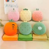 ราคา ตุ๊กตาหมอนผ้าห่ม ผลไม้ หมอนผ้าห่มพกพา นุ่ม หมอนซุกมือ พกพา (1729510180236331999)