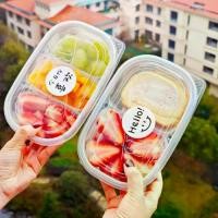 ราคา กล่องใส่ขนม เค้ก ผลไม้ กล่องขนมวงรีแบบ 2ช่อง/3 ช่อง/4ช่อง ความจุ 900ml./1,000ml แพ็ค25/50 ชุด (1731315041694615273)