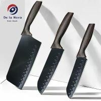 ราคา ️มีดทำครัวสีดำสไตล์ยุโรป ชุดมีดทำครัว 3 ชิ้น มีดหั่นเนื้อ ผัก ผลไม้ ชุดมีดอเนกประสงค์ มีดทำครัว แนะนำ (1731619701380777049)