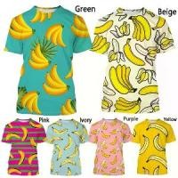 ราคา เสื้อยืดพิมพ์ลายกล้วย ผลไม้ แฟชั่นใหม่ สำหรับผู้ชายและผู้หญิง แขนสั้น ลำลอง และตลก (1731372241607624787)