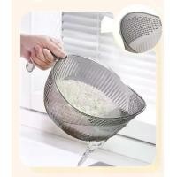 ราคา เครื่องมือล้างข้าว, ตัวกรองข้าวตาข่ายละเอียด, อ่างล้างข้าวไม่รั่ว, พร้อมที่จับ, กระชอนครัว, สำหรับผัก, ผลไม้, และระบายน้ำ (1731672679400246265)