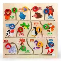 ราคา กระดานรางเลื่อนจับคู่สัตว์/ ผลไม้ 12 ชนิด ของเล่นไม้เสริมพัฒนาการ ของเล่นไม้เสริมพัฒนาการของเล่นไม้ บล็อกไม้ลูกบาศก์ ของเล่นเด็ก ของเล่นไม้สวมหลัก (1730208075935025834)