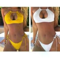ราคา ชุดบิกินี่เชือกแขวนคอ สำหรับผู้หญิง สีพื้น ชุดว่ายน้ำแยก เหมาะสำหรับชายหาด สระว่ายน้ำ ปาร์ตี้ มีสีขาว/ดำ/แดง/เหลือง ไซส์ S-L ทำจากโพลีเอสเตอร์ (1731637147157038350)