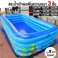 ราคา 【swimming pool】สระน้ำเป่าลม สระว่ายน้ำเด็ก อ่างน้ำเป่าลม สระน้ำเป่าลม 2/3ชั้น สระว่ายน้ำ สระน้ำเด็ก 1.5เมตร 3เมตร พื้นเป่าลมกันกระแทก (1729881496228105050)