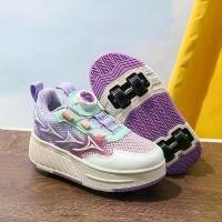 ราคา รองเท้าเด็ก เท่ๆ มีไฟกระพริบ ล้อสองล้อ เหมาะสำหรับทุกเพศ สเก็ตบอร์ด (1731731830340945750)