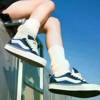 ราคา รองเท้าสตั๊ดแพลตฟอร์ม ย้อนยุค พลัสไซส์ ทันสมัย ลำลอง สเก็ตบอร์ด รองเท้าผ้าใบ สีน้ำเงินเข้ม เหมาะสำหรับ Unisex Leag (1731356600687953387)