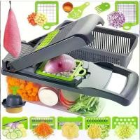 ราคา พร้อมส่งเครื่องสไลด์ผัก 16IN1 ที่ปอกแตงโม grater เครื่องซอยหอม vegetable cutter เครื่องสไลด์ผัก ที่ซอยกะหล่ำปี เครื่องสไล์ ผัก เครื่องหั่นพริก เครื่องหั่นหอม ชุดเครื่องตัดผักเครื (1732334205596633166)