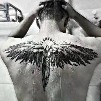 ราคา สติ๊กเกอร์รอยสัก กึ่งถาวร กันน้ำ ทนทาน ล้างทำความสะอาดได้ หลังปีก สมุนไพร เด็กชาย สติ๊กเกอร์น้ำผลไม้ การออกแบบ [นางฟ้าตก] (1731227878922356374)