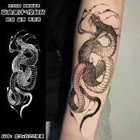 ราคา กระดาษสติกเกอร์รอยสัก แขนดอกไม้งูเข้ม สติกเกอร์รอยสัก สมุนไพร กึ่งถาวร รอยสักน้ำผลไม้ กันน้ำ (1732175073896204358)