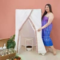 ราคา [พร้อมส่ง] เฉพาะ กระโจมอยู่ไฟหลังคลอด (แบบตั้งพื้น XXL ขนาดใหญ่มาก) กระโจมอบสมุนไพร เต้นท์อยู่ไฟ เต้นท์อบตัว ฟรี !! สมุนไพร 1 ห่อ (แบบตั้งพื้น ประกอบง่าย ไม่ต้องหาที่แขวน) ** ตู้กระโจม ขนาด XL ** (173