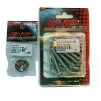 ราคา น็อตแคร้งหัวเฟือง+ปิดจานไฟจี้ลาย (เซ็ทใหญ่) Wave 125S-110i Wave 125i เลสแท้เงิน น้อตแคร้งซ้ายขวา+ปิดจานไฟ 【โปรโมชั่น】 (1731509711096350347)