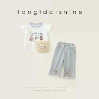 ราคา ชุดฤดูร้อนสำหรับเด็กผู้หญิง, สไตล์เกาหลีใหม่, ชุด 2 ชิ้น, น่ารักและสวย, เหมาะสำหรับเด็กอายุ 3 ขวบ, เสื้อผ้าเด็ก, เหมาะสำหรับเด็กอายุ 4 ขวบ, 2025 (1731786925545063670)