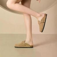 ราคา Birkenstock รองเท้าแตะส้นแบนสำหรับผู้หญิง หนังแท้ ดีไซน์ดั้งเดิมบริสุทธิ์ เหมาะสำหรับใส่กลางแจ้งทุกฤดูกาล รองเท้าลำลอง สไตล์ Peas น้ำหนักเบา รองเท้า Birkenstock ปี 2024 (1730578779767343744)