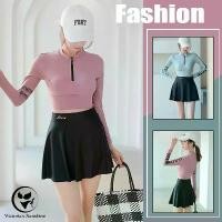 ราคา คลังสินค้า ชุดว่ายน้ําแบบไม่โป๊ 2 พีช เสื้อแขนยาวกันuv ว่ายน้ำ#0114 (1732284233853733215)