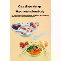 ราคา จานดินเผาเด็ก จานซิลิโคน ปู อาหารเย็น ผ้ากันเปื้อนเด็ก ชามเด็ก เครื่องใช้บนโต๊ะอาหาร ช้อนและส้อม ทนต่อการตก เหมาะสำหรับถ้วยขนม เด็กผู้ชาย (1730368088137304439)