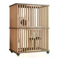 ราคา กรงแมวและสุนัข พื้นที่ขนาดใหญ่พิเศษ ทำจากไม้เนื้อแข็ง สไตล์หรูหรา สองชั้น กรงแมวเคลื่อนย้ายได้ เหมาะสำหรับสุนัขและแมวขนาดเล็ก อุปกรณ์สำหรับสัตว์เลี้ยง กรง แมว พับ ได้ (1731544379548664931)