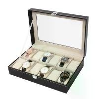 ราคา กล่องใส่นาฬิกา กล่องเก็บนาฬิกา หนัง PU กล่องนาฬิกา แบบ 6 ช่อง กล่องเก็บนาฬิกาข้อมือ ใส่ได้ 6 เรือน C266 บล็อกบัสเตอร์ (1731750811785529298)