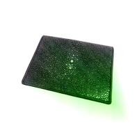 ราคา Genuine Polished Stingray Skin Business & Credit Card Holder Wallet Black (1729754732601707164)